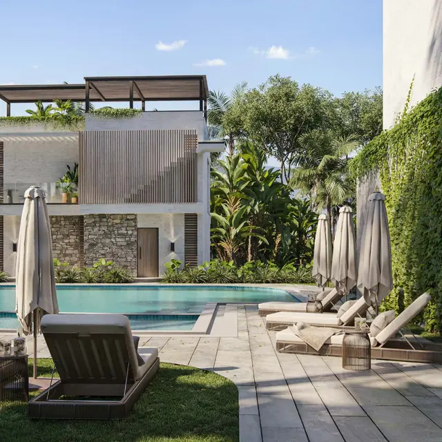 Pool and loungers