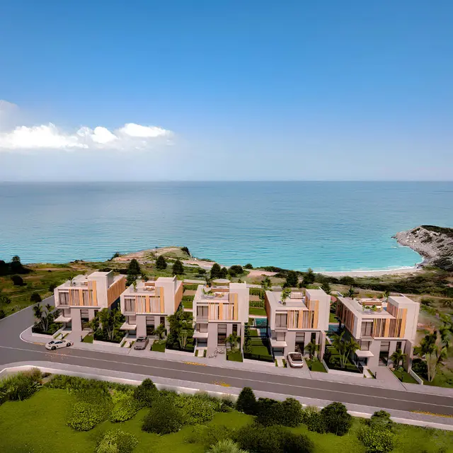 The houses and the coast
