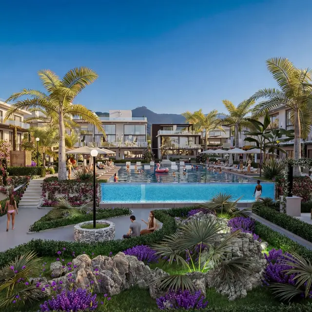 Die Gärten des Resorts
