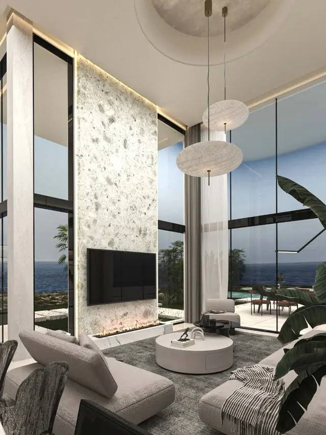 Double-height living room